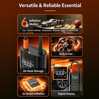 Wireless Digital 19mm 150psi Tire Inflator with Tire Pressure Monitor 4000mAh ABS Electric Air Compressor Pump Portable