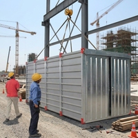 Cabane de stockage mobile en acier hangar préfabriqué pour garage et stockage