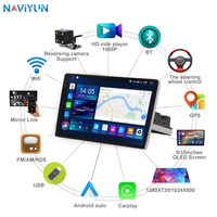 Écran 2000*1200 10'' Autoradio Android 1Din Lecteur multimédia vidéo 6+256G WIFI GPS Navigation Mirror Link 2din Autoradio