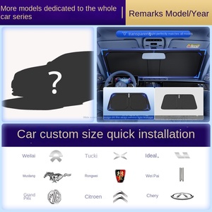 Tùy chỉnh cửa sổ phía trước xe Sun Visor có thể gập lại Nhiệt Cách Nhiệt kính chắn gió bóng râm Kích thước cụ thể Sun Protection <span class=keywords><strong>Shade</strong></span> cho dễ dàng - Product Image 5