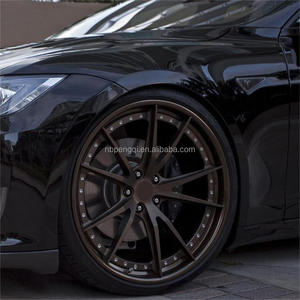 Jantes forgées en alliage d'aluminium mat bronze, design 2 pièces, en promotion, pour <span class=keywords><strong>Tesla</strong></span> Model X 2020, 17-19 pouces - Product Image 3