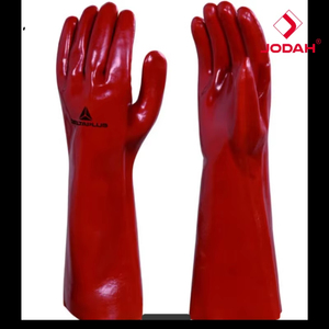 Guantes de Protección Química de Grado Profesional PVCC400 con Recubrimiento de PVC, Forro de Jersey de Algodón, 40 cm, Protección para el Antebrazo, Ambidiestros - Product Image 5