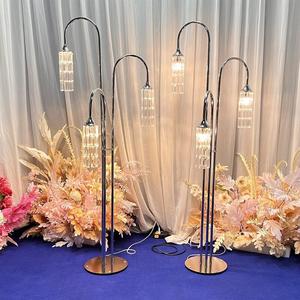 Đạo cụ đám cưới mới phát sáng bong bóng 3 đầu không gian thời gian pha lê Băng dải đường Đèn trang trí sân khấu đường băng trang trí đám cưới. - Product Image 2