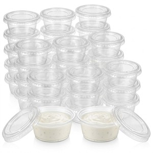 Copos de Plástico PP PJK SC01 com Tampas, Recipientes de Porções à Prova de Vazamento para Molhos, 2oz e 4oz - Product Image 3