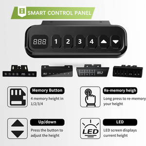 Luxo Ajustável Dual Motor Desk Modern Office Home Furniture Madeira Metal Aço Dobrável para Uso Escolar Mesa Elegante Computador - Product Image 5