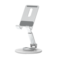 Support de téléphone portable pliable ergonomique en alliage d'aluminium, entièrement réglable, pliable, rotation à 360°, support de téléphone de bureau