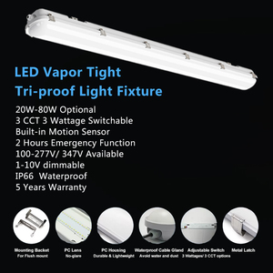 <span class=keywords><strong>Luminaire</strong></span> étanche à la vapeur 40W <span class=keywords><strong>Tube</strong></span> de lumière LED 4 pi 4800lm Luminaires LED scellés Éclairage tri-preuve LED de qualité industrielle - Product Image 2