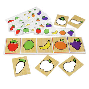 몬테소리 나무 장난감 <span class=keywords><strong>2</strong></span>-4 세 남여 공용 어린이 컬러 매칭 게임 조기 학습 과일 야채 인지 퍼즐 - Product Image 6