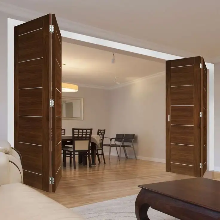 Đơn giản gấp cửa trượt nội thất bằng gỗ trượt cửa gấp