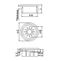 Nouvelle arrivée douille en plastique elliptique remplacement V78 isolant décharge de traction levier de vitesse câble Sinotruk Howo
