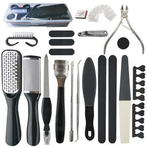 <span class=keywords><strong>Kit</strong></span> de pédicure professionnel en acier inoxydable : lime à callosités, coupe-ongles, polissoir et outils de manucure <span class=keywords><strong>avec</strong></span> ponceuses à ongles - Product Image 1