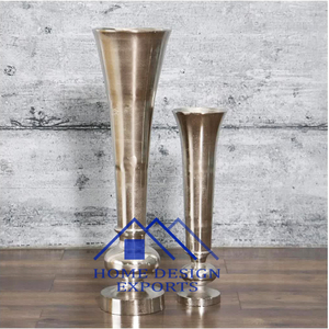 Trompette Pots De Fleurs Vase pour La Maison Hôtels et RestaurantsUrnes En Aluminium En Métal De Haute Qualité Jardinières Vases À Fleurs Meilleur Vendeur - Product Image 2