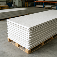 Panneau sandwich en mousse de polyuréthane PU avec revêtement en marbre pour mur extérieur d'entrepôt