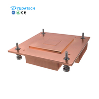 Yudatech – dissipateur thermique de processeur de serveur, plaque de cuivre carrée personnalisée, ailette de coupe usinée CNC dissipateur thermique