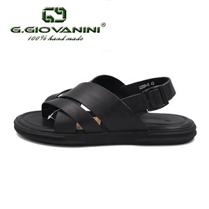 Hot Selling Summer Beach <strong>Sandals</strong> High Quality Pure Genuine <strong>Men's</strong> <strong>Rubber</strong> Leather <strong>Sandals</strong> for <strong>Men</strong> - Product Image 2