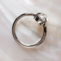 Anillo de Compromiso de Platino PT950 con Moissanita en Forma de Pera de 4.0CT, Diseño Personalizado, Joyería Fina para Mujer
