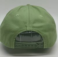 Casquette de baseball personnalisée vert sauge à 5 panneaux, casquette snapback, gorras, coton sergé, patch en cuir, broderie 3D, imprimé animal