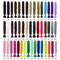 Fujia 165g 82 pouces Pré-étiré - Extensions de cheveux synthétiques Jumbo pour tresses et dreadlocks