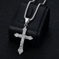 Colliers plaqués or en acier inoxydable de luxe, style hip-hop, avec pendentif en zircon cubique, thème religieux chrétien, pour femmes et hommes, collection 2026