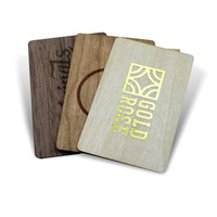 Kartu Kunci Hotel RFID Kayu & Bambu NFC Kustom dengan Chip T5577, Kartu Bisnis Tahan Air, Kartu Keanggotaan dengan Ukiran Laser