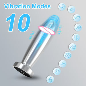 APP Control remoto eléctrico Dildo Metal Anal Plug Juguetes Vibrador Masajeador con juguetes sexuales portátiles para adultos - Product Image 2