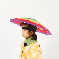Vente en gros de tête parapluie chapeau couvre-chef parapluie pour la pêche randonnée plage camping tête chapeaux extérieur résistant au soleil Logo personnalisé