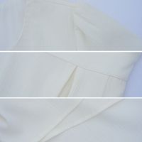 Robe pour femme élégante à col rond de couleur unie, nouvelle collection été, longueur mi-longue, idéale pour le port quotidien au bureau, robe décontractée pour le travail