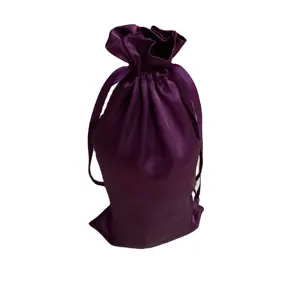 缎子-22高品质紫色拉绳批发缎子袋鞋礼品饰品收纳缎子袋