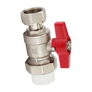 Bille manuelle en laiton avec raccord 1/2 pouce DN15/DN20 pour eau et chauffage, nickelée TZK T463 - Product Image 6