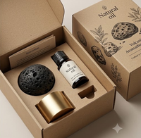 Diffuseur d'aromathérapie minimaliste en pierre volcanique, diffuseur d'huiles essentielles en pierre de lave, ornement esthétique pour bureau