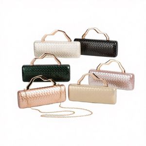Petit sac en paille personnalisable pour femme, sac à bandoulière croisé, tissé à la main, sac de soirée avec chaîne amovible - Product Image 4