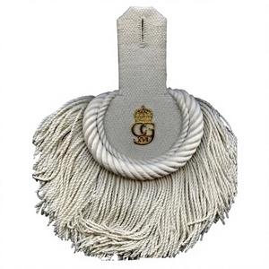 Frange de qualité supérieure 3D personnalisée brodée pour épaulettes, en fil d'or, feutre non tissé, garniture à coudre pour costumes - Product Image 1