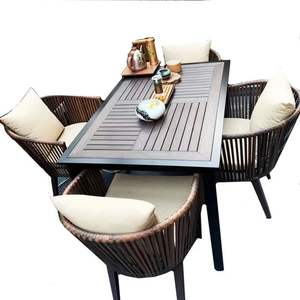 Poufs <span class=keywords><strong>en</strong></span> osier élégants, mobilier d'extérieur, ensembles bistrot pour véranda, jardin, balcon, bord de piscine, aucun avis pour le moment - Product Image 4