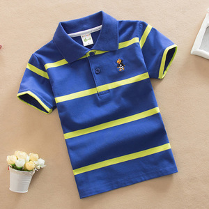 Abbigliamento per Bambini 1-15 Anni, Polo a Maniche Corte per Ragazzi, Stile Coreano Estivo con Stampa Tie-Dye, 95% Cotone, Colletto Stile Collegiale - Product Image 4