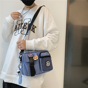 Casual Crossbody <strong>Bag</strong> Women's Sports Medium Harajuku Style Single-Shoulder Student <strong>Mobile</strong> Phone Canvas Zipper Closure Chest <strong>Bag</strong> - Product Image 4