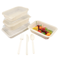 Groothandel CPLA composteerbare voedselverpakking, wegwerpbaar, biologisch afbreekbaar, voor fruitsalade en kant-en-klare gerechten