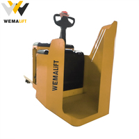 Chariot élévateur à palettes WEMALIFT, transpalette électrique/à batterie, déplaceur de voitures sur rail, avec une longueur de fourche de 1150 mm, une largeur de fourche de 550/680 mm