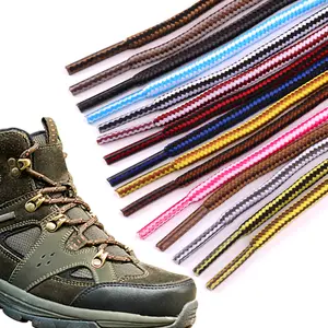 도매 2 색 스트라이프 폴리 에스테르 라운드 신발 로프 영어화물 신발 마틴 신발 LACES 등산 LACES
