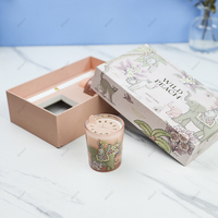 Ensemble de diffuseur de parfum pour la maison avec boîte-cadeau, comprenant un pot à bougie en carton floral, un diffuseur à roseaux et un ensemble aromatique