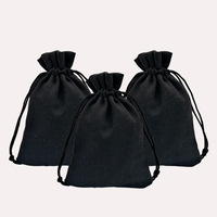 Sac en coton calicot noir de grande taille avec logo personnalisé, sublimation, écologique, réutilisable, sac à chaussures, cadeau d'entreprise, sac à cordon en coton