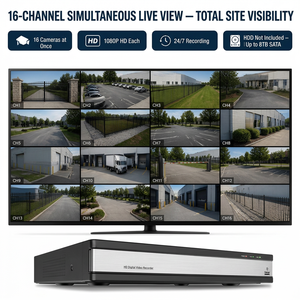 Sistema de Cámaras de Seguridad PoE de 16 Canales y 1080p, 16 Cámaras IP Tipo Bala Negras de 2MP, Audio, Detección Humana por IA, Vigilancia CCTV, Visualización por Aplicación - Product Image 6