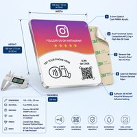 Carte NFC Google pour avis TikTok et Instagram, plaque d'avis Google NFC, étiquettes en acrylique, autocollant de carte Google avec NFC Ntag213 pour avis Google