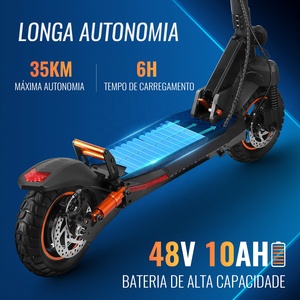 <span class=keywords><strong>Trottinette</strong></span> <span class=keywords><strong>électrique</strong></span> pliable M4, entrepôt Brésil, moteur 600W, autonomie 35KM, vitesse 40KM/H, batterie lithium 18AH, pneus 10 pouces - Product Image 3