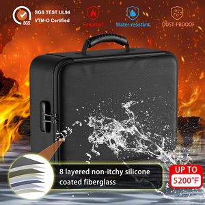 5200°F Fireproof Document Bag with Lock, Upgraded Heat Insulated Fireproof Box 8 Layers File Organizer - Product Image 2
