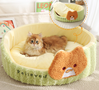 Ganzjahres-Katzen- und Hundebett Neues Kreatives Halbgeschlossenes Design Extra Großes Haustierhaus Abnehmbar Waschbar PP-Material Faltbar