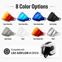 Visière ouverte pour casque de moto OF616 AIRFLOW II, écran de remplacement, lentille, visières pour casque, accessoires anti-UV pour LS2