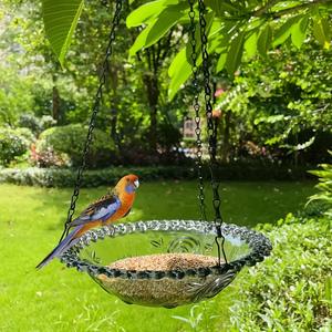 Nouveau mangeoire en plastique suspendue en forme de fleur d'oiseau et décor extérieur de jardin de bain d'oiseaux pour les fournitures agricoles de colibris - Product Image 2