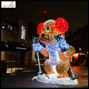 Christmas giant decoration led bear motif lights Christmas for Valentine's outdoor use - Product Image 3