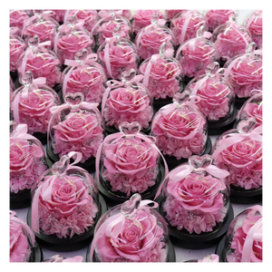 Hermoso regalo de boda Forever Rose Eternal Rosas preservadas en cúpula de cristal con Light <span class=keywords><strong>Eternity</strong></span> Rosas rojas en la cúpula de cristal - Product Image 5
