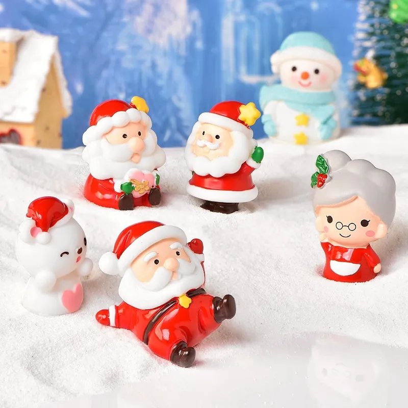 ตุ๊กตาหิมะซานต้าผู้ชายสำหรับตกแต่งคริสต์มาส,ของตกแต่งคริสต์มาสรูปเรซิ่นขนาดเล็กของเล่นตามสั่ง
